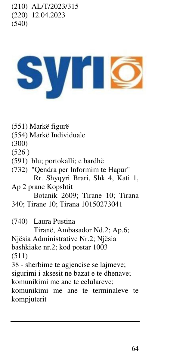Zëri i markës Syri në buletin