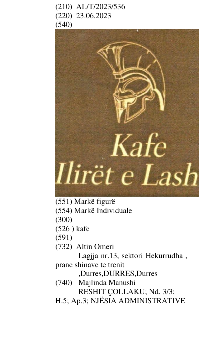 Zëri i markës kafe në buletin