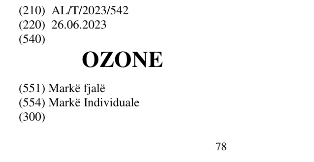 Zëri i markës OZONE në buletin