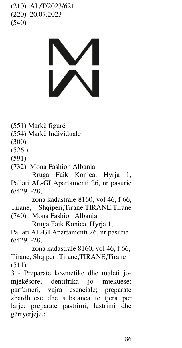 Zëri i markës MM në buletin