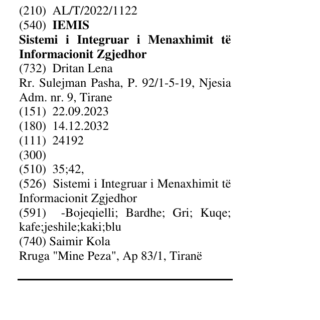 Zëri i markës IEMIS Sistemi i Integruar i Menaxhimit të Informacionit Zgjedhor në buletin