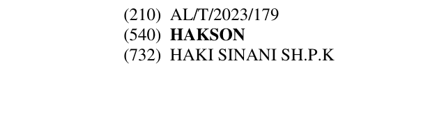 Zëri i markës HAKSON në buletin