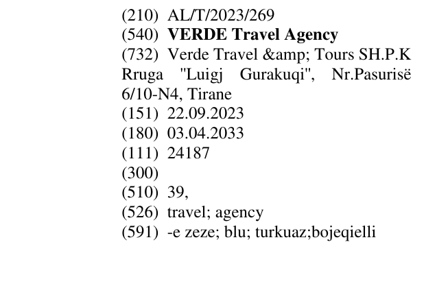 Zëri i markës VERDE Travel Agency në buletin