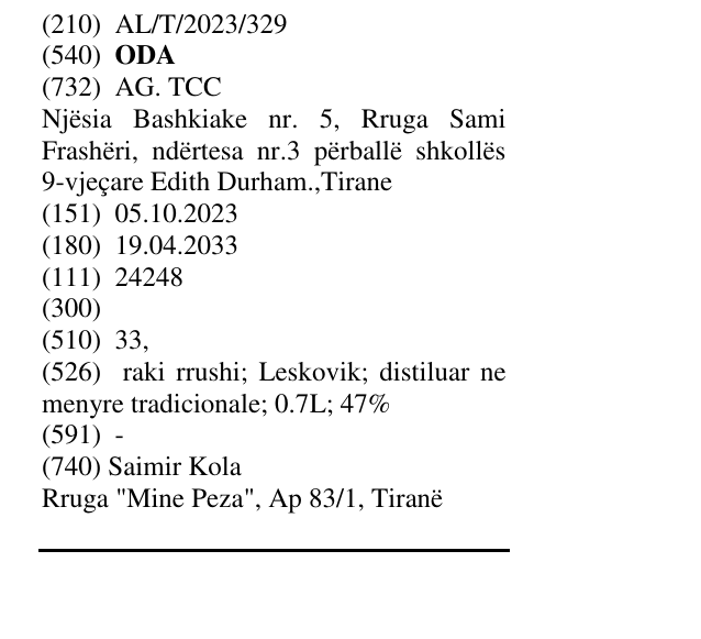 Zëri i markës ODA në buletin