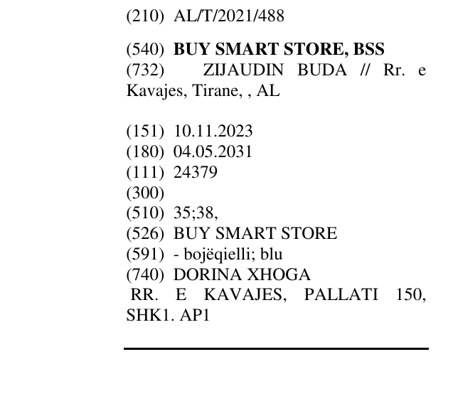 Zëri i markës BUY SMART STORE, BSS në buletin