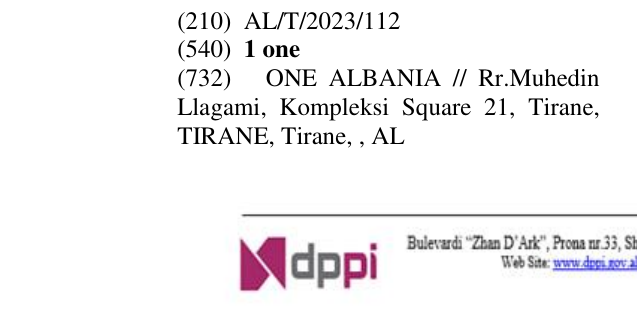 Zëri i markës 1 one në buletin