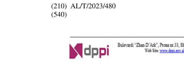 Zëri i markës AL/T/2023/480 në buletin
