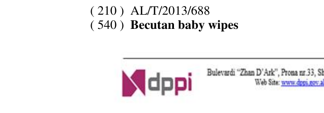 Zëri i markës Becutan baby wipes në buletin