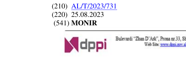 Zëri i markës MONIR në buletin