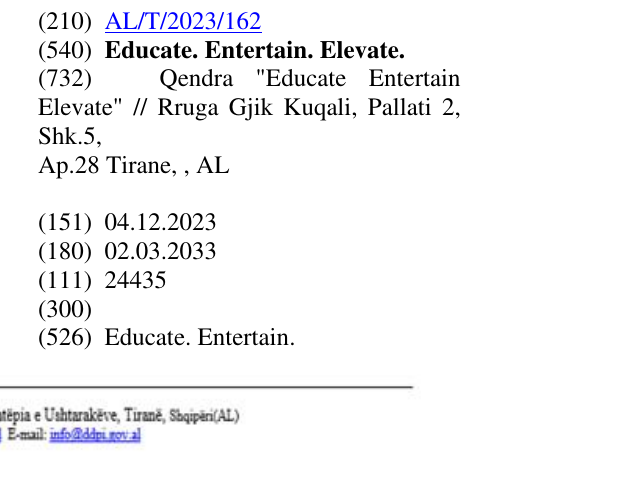 Zëri i markës Educate. Entertain. Elevate. në buletin
