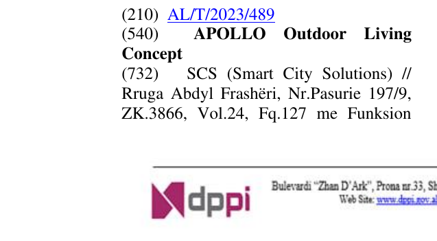 Zëri i markës APOLLO Outdoor Living Concept në buletin