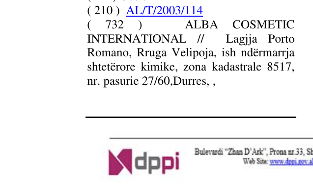 Zëri i markës ZELDOX në buletin