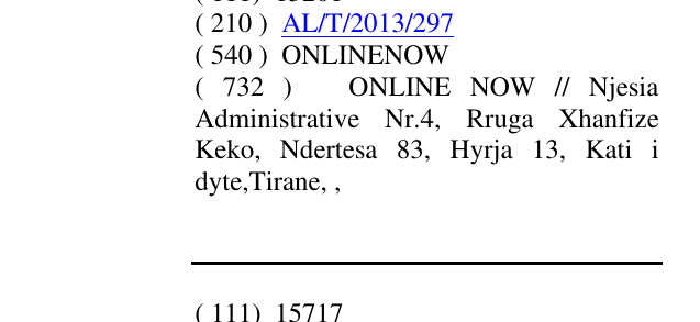 Zëri i markës ONLINENOW në buletin