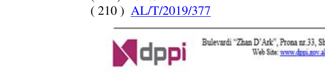 Zëri i markës DELVAC 1 në buletin