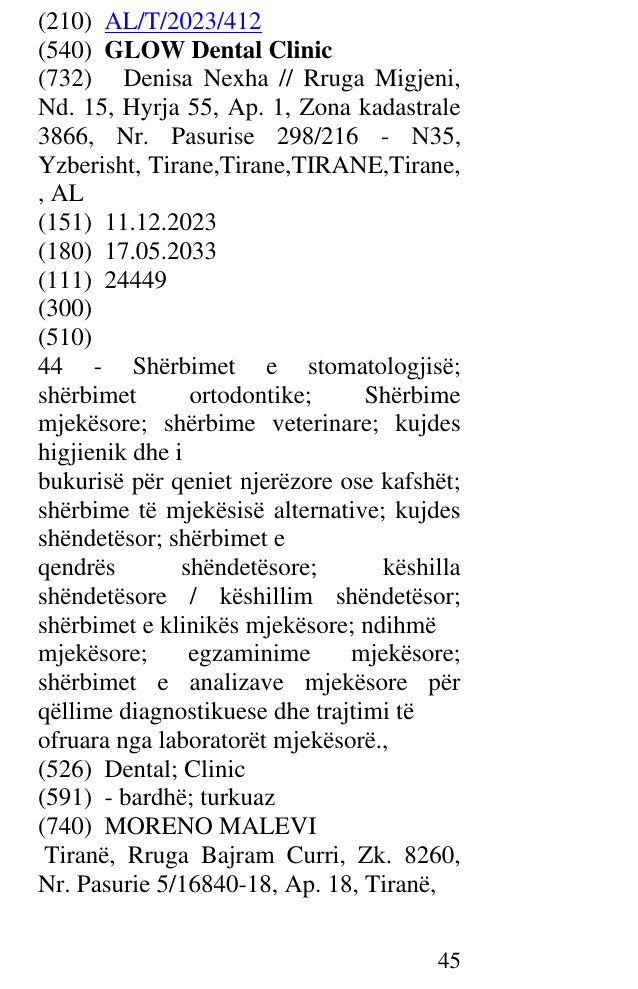 Zëri i markës GLOW Dental Clinic në buletin