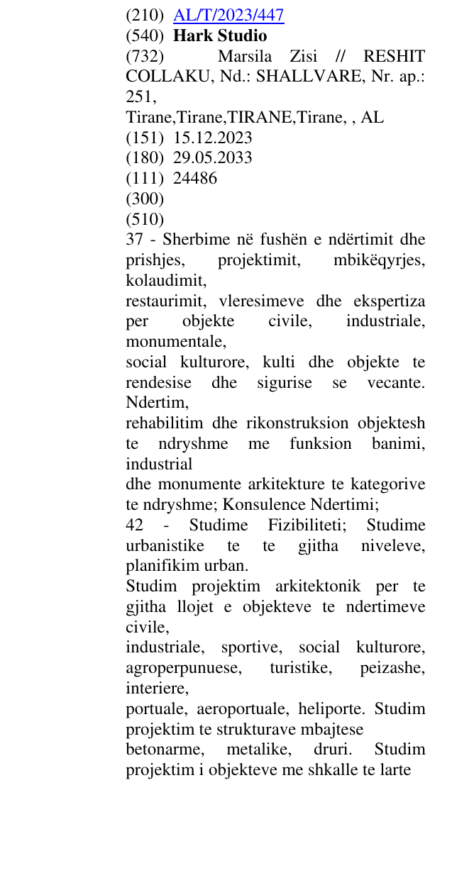 Zëri i markës Hark Studio në buletin