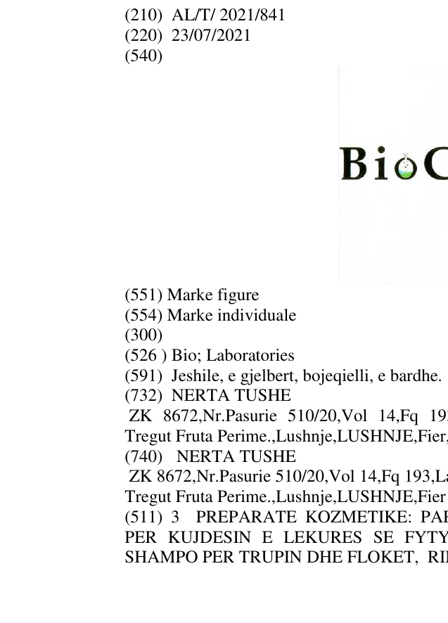 Zëri i markës Bio; Laboratories në buletin