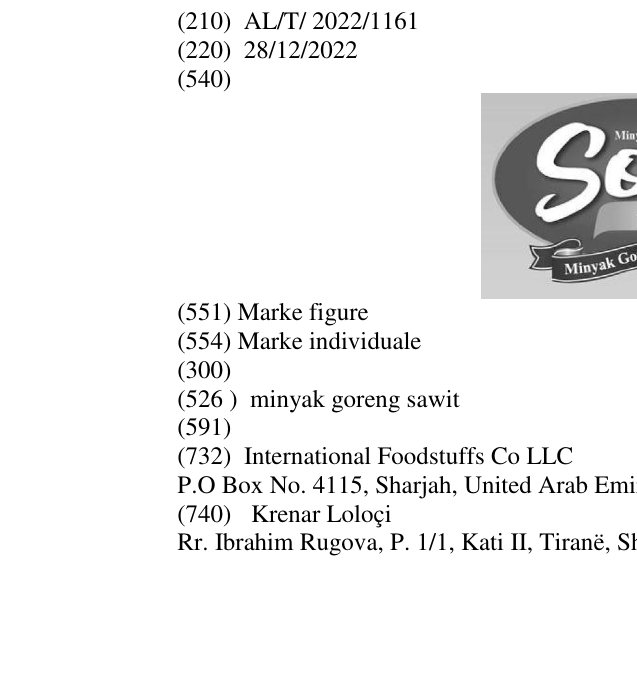 Zëri i markës minyak goreng sawit në buletin