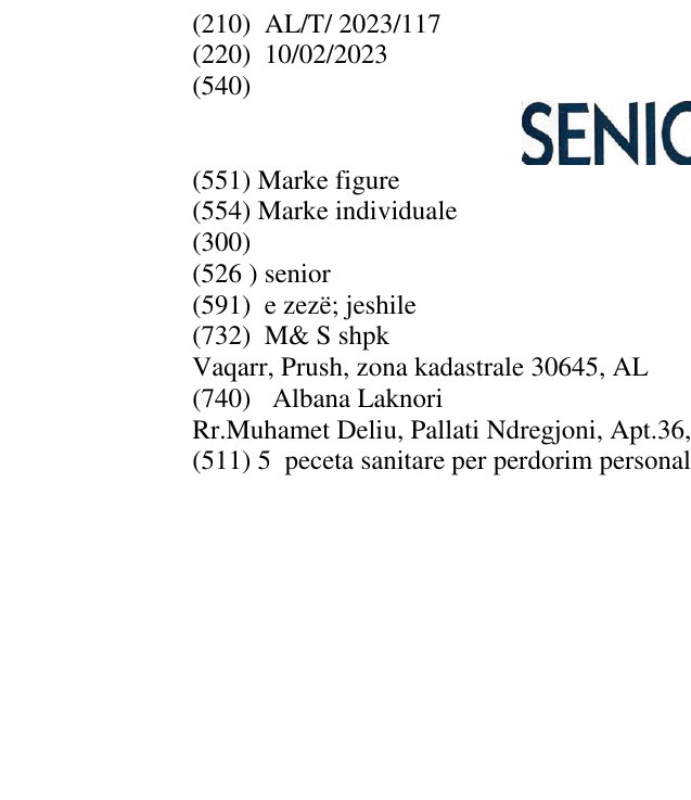 Zëri i markës senior në buletin