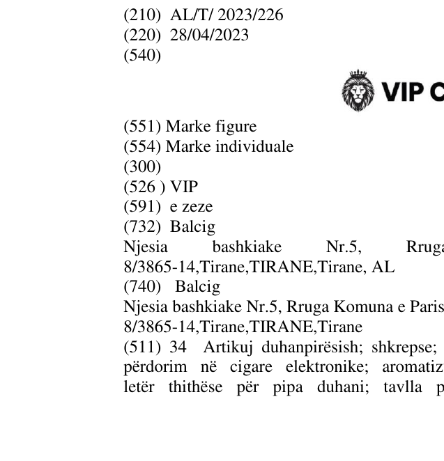 Zëri i markës VIP në buletin
