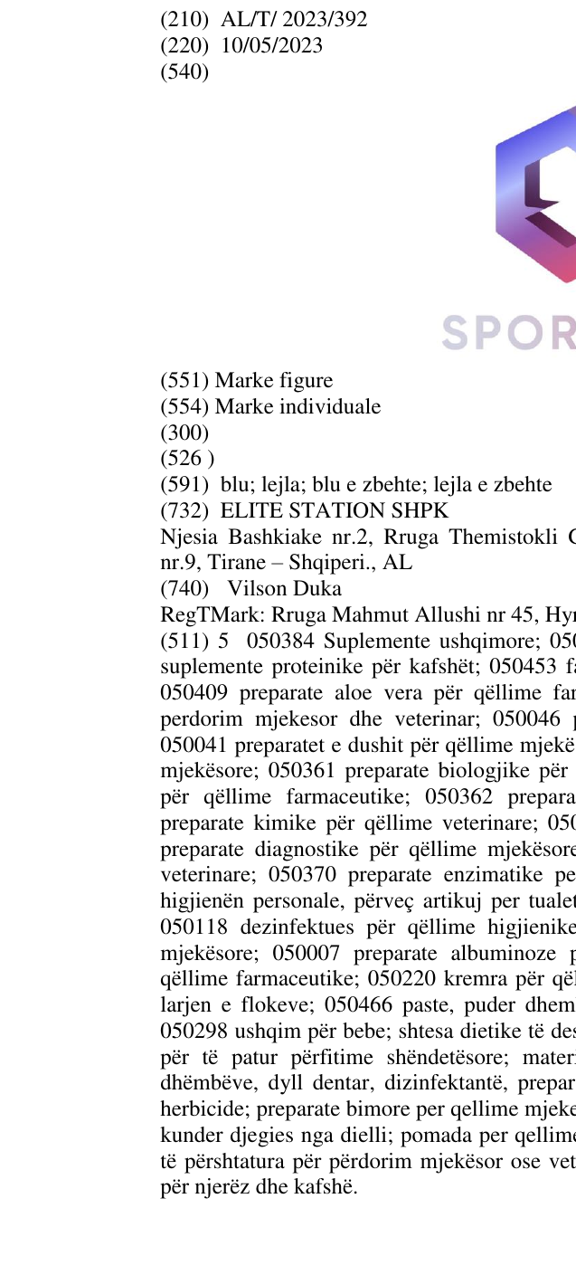 Zëri i markës SPORTIFY në buletin