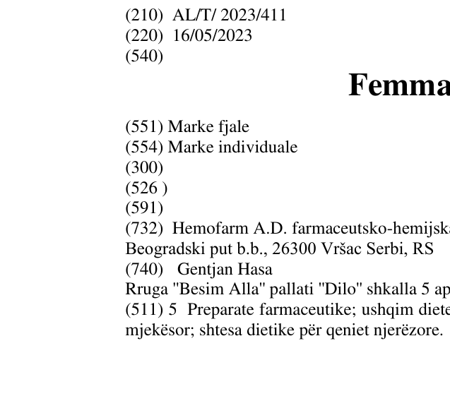 Zëri i markës FemmaPregna në buletin