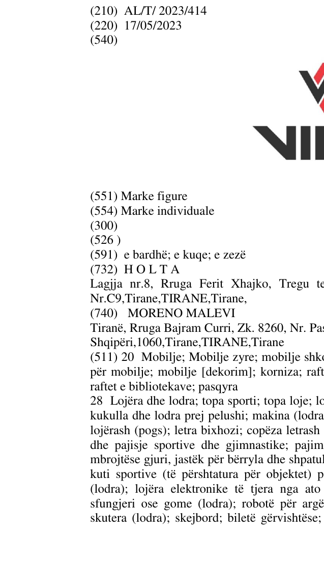 Zëri i markës VIER në buletin