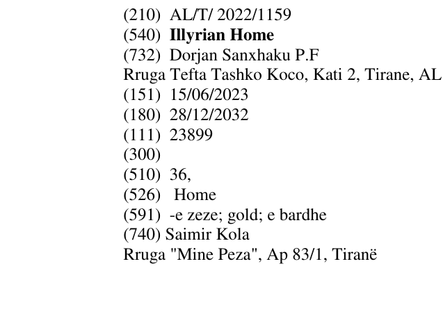 Zëri i markës Illyrian Home në buletin