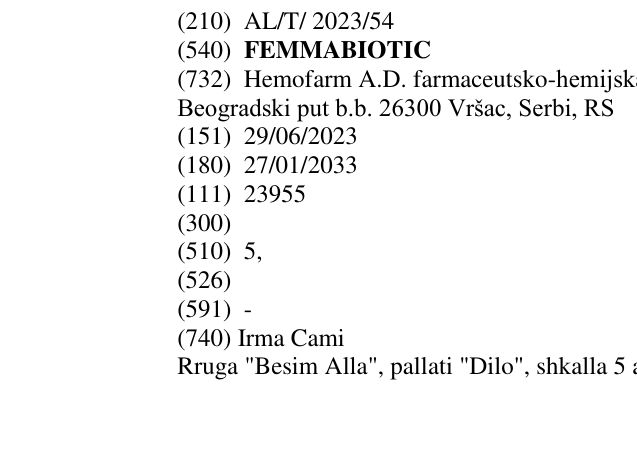 Zëri i markës FEMMABIOTIC në buletin