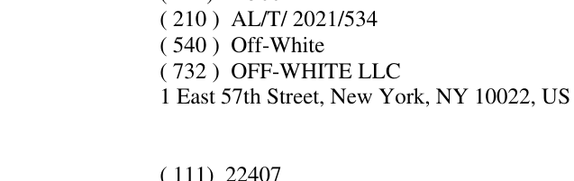 Zëri i markës Off-White në buletin