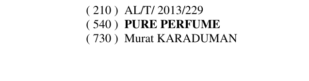 Zëri i markës PURE PERFUME në buletin