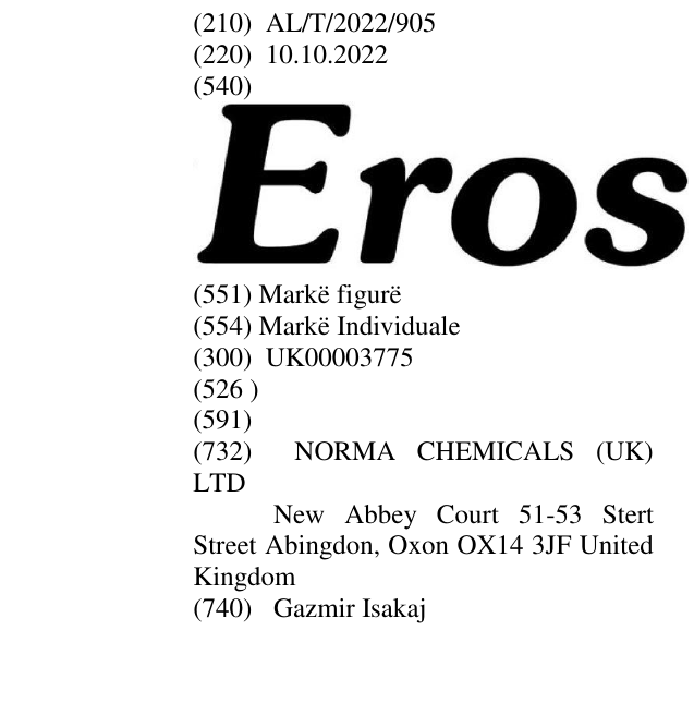 Zëri i markës EROS në buletin