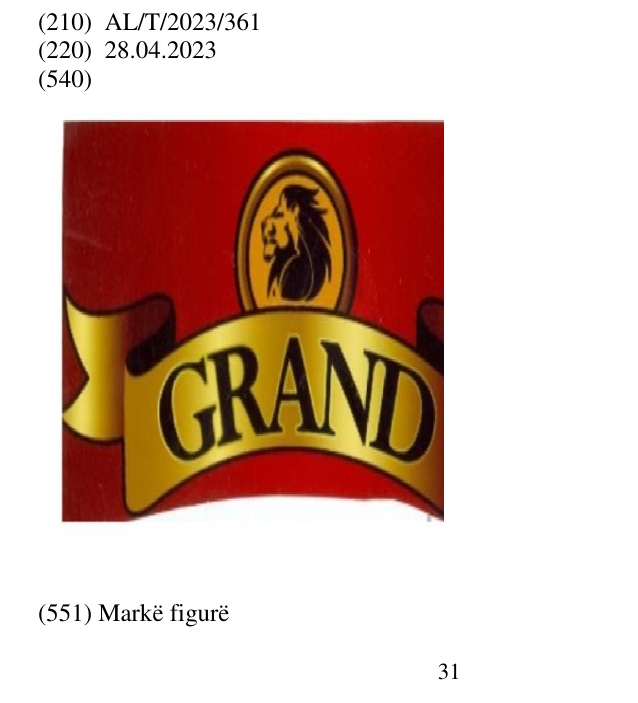 Zëri i markës GRAND në buletin