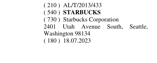 Zëri i markës STARBUCKS në buletin