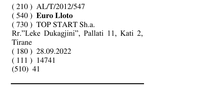 Zëri i markës Euro Lloto në buletin
