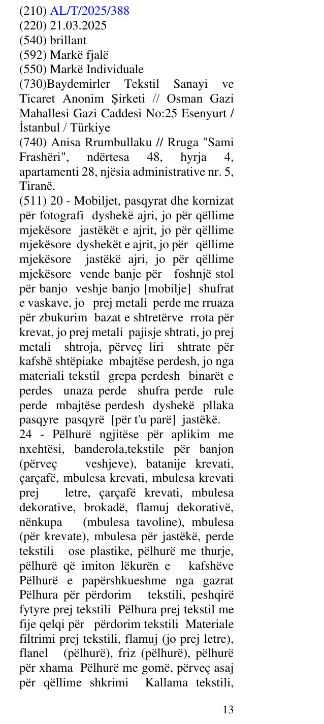 Zëri i markës brillant në buletin