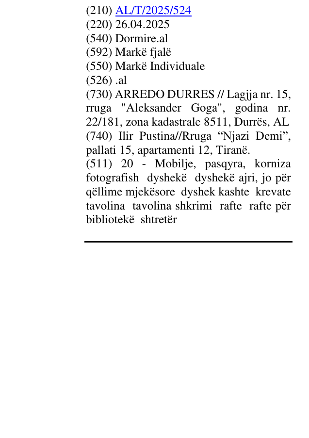 Zëri i markës Dormire.al në buletin