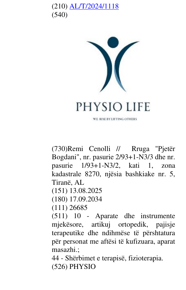 Zëri i markës PHYSIO në buletin