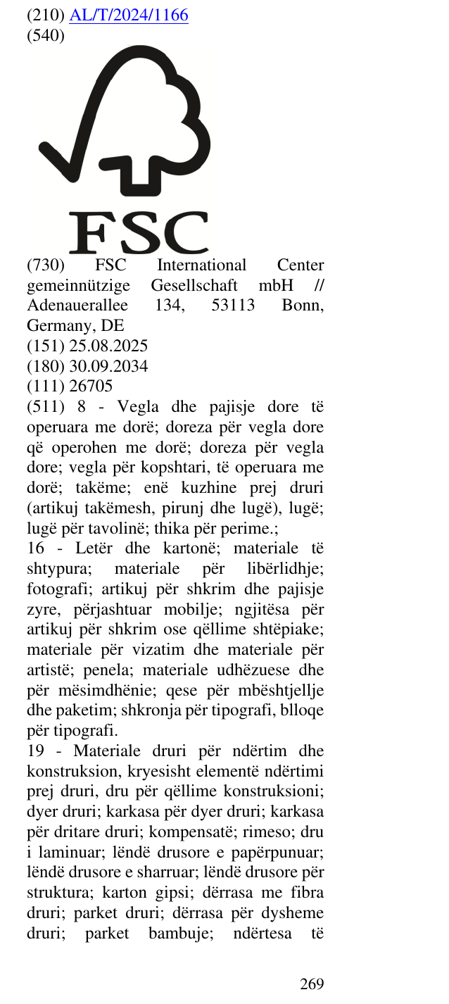 Zëri i markës FSC në buletin
