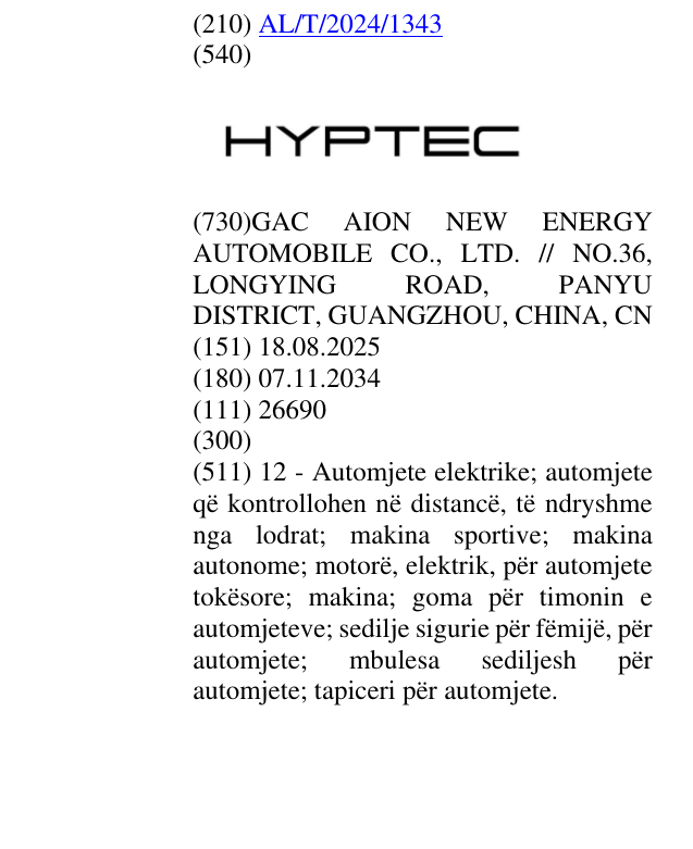 Zëri i markës HYPTEC në buletin
