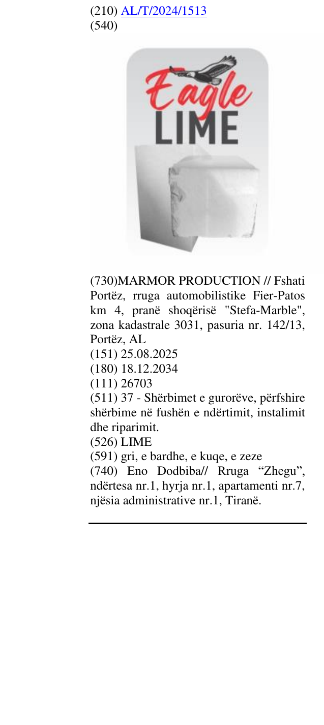 Zëri i markës LIME në buletin
