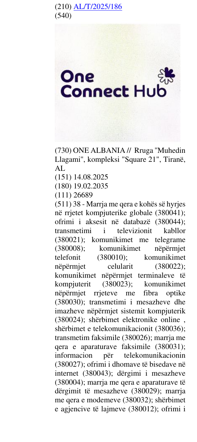 Zëri i markës Hub në buletin