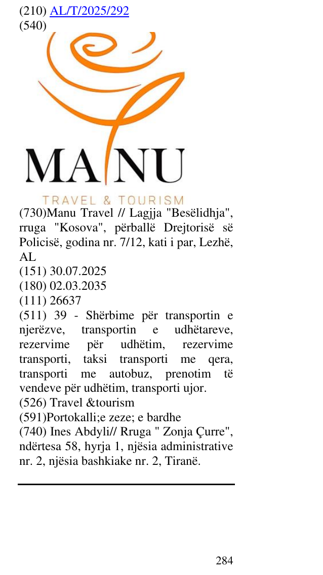 Zëri i markës Travel &tourism në buletin