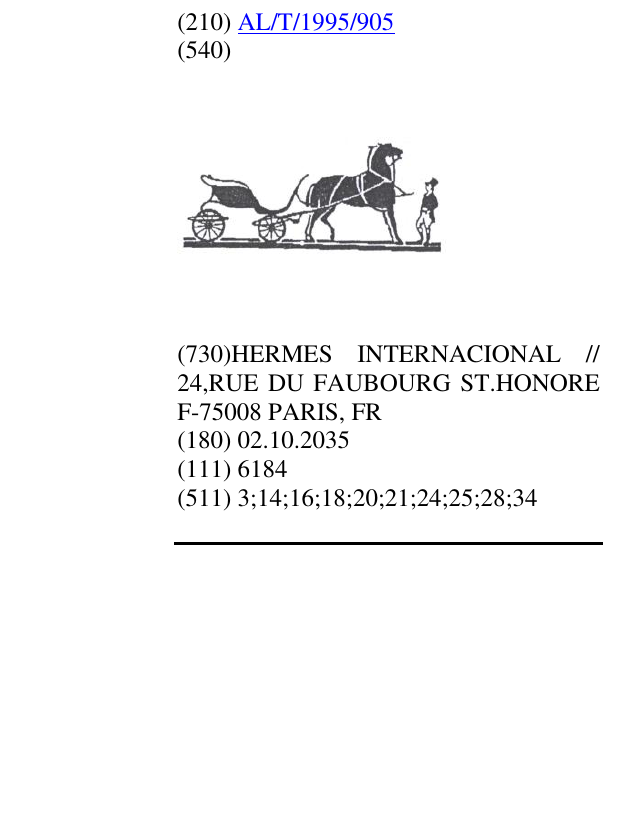 Zëri i markës CARRIAGE në buletin