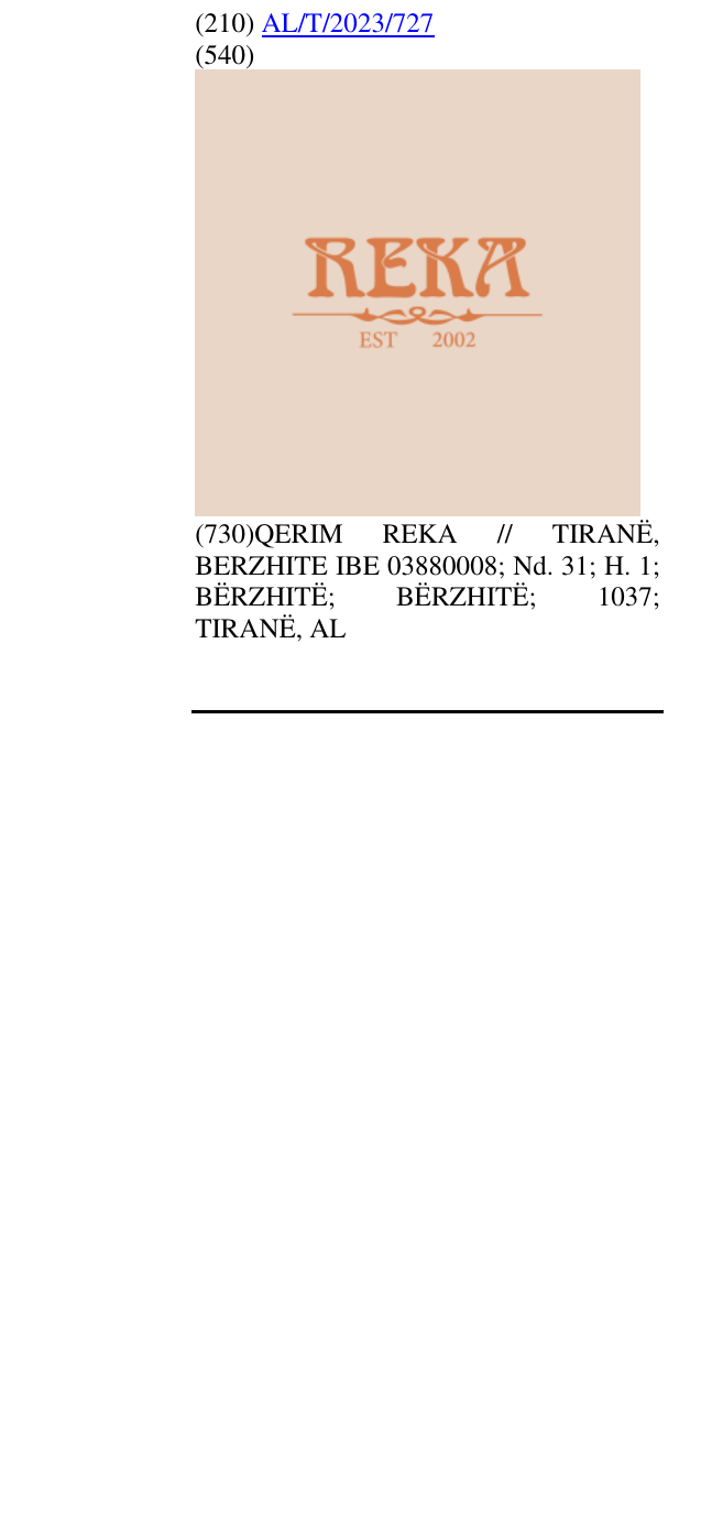 Zëri i markës REKA 2002 në buletin