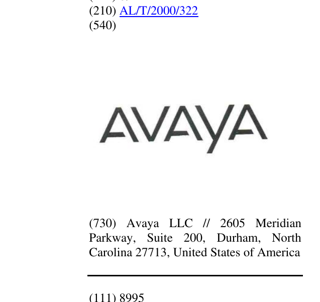 Zëri i markës AVAYA në buletin