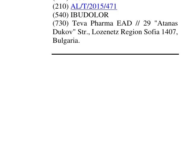 Zëri i markës IBUDOLOR në buletin
