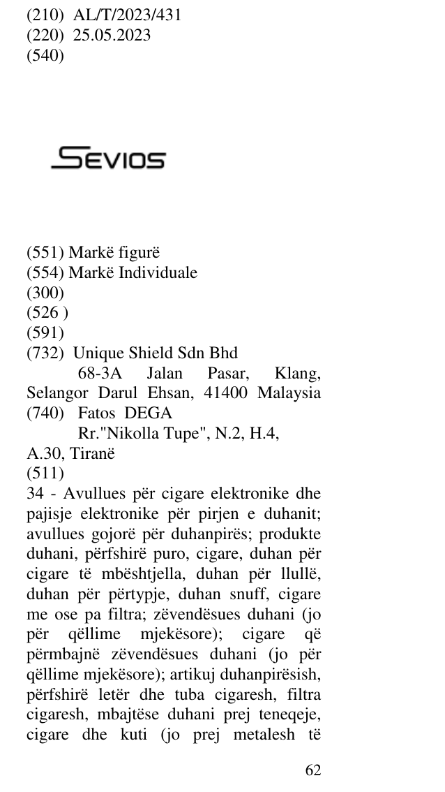 Zëri i markës SEVIOS në buletin