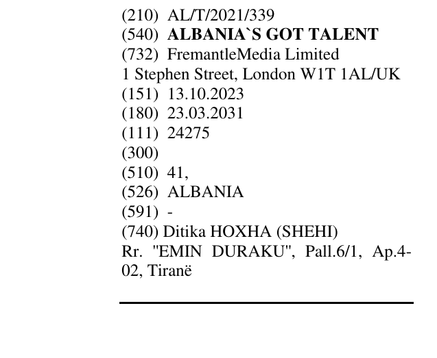 Zëri i markës ALBANIA`S GOT TALENT në buletin