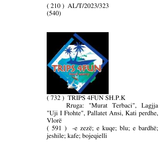 Zëri i markës TRIPS 4FUN travel agency në buletin
